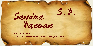 Sandra Mačvan vizit kartica